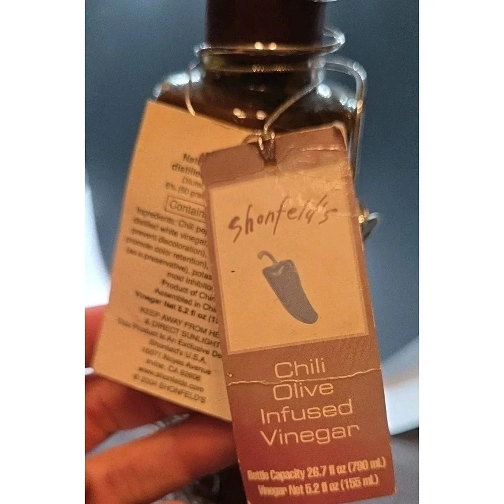 Shonfeld's Decorative Chili Infused Vinegar Bottle With Charm 12